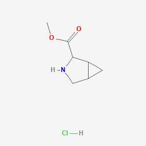 molecular formula C7H12ClNO2 B8220339 (1R,2S,5S)-methyl 3-azabicyclo[3.1.0]hexane-2-carboxylate hydrochloride 