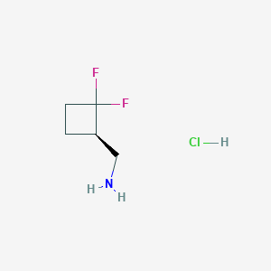molecular formula C5H10ClF2N B8220365 [(1R)-2,2-difluorocyclobutyl]methanamine;hydrochloride 