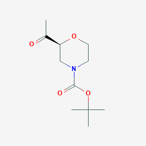 molecular formula C11H19NO4 B8220377 (S)-tert-butyl 2-acetylmorpholine-4-carboxylate 