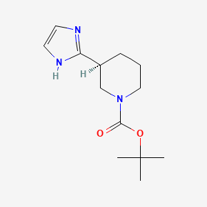 molecular formula C13H21N3O2 B8220378 tert-butyl (3S)-3-(1H-imidazol-2-yl)piperidine-1-carboxylate 