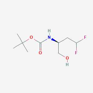 molecular formula C9H17F2NO3 B8220420 tert-butyl N-[(2S)-4,4-difluoro-1-hydroxybutan-2-yl]carbamate 