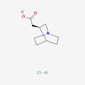 2-[(3R)-1-azabicyclo[2.2.2]octan-3-yl]acetic acid;hydrochloride