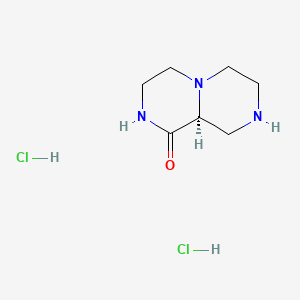 molecular formula C7H15Cl2N3O B8220448 (9aS)-2,3,4,6,7,8,9,9a-octahydropyrazino[1,2-a]pyrazin-1-one;dihydrochloride 