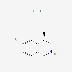 molecular formula C10H13BrClN B8220466 (4R)-6-bromo-4-methyl-1,2,3,4-tetrahydroisoquinoline;hydrochloride 
