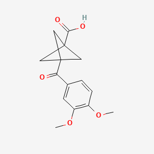 molecular formula C15H16O5 B8220486 3-(3,4-Dimethoxybenzoyl)bicyclo[1.1.1]pentane-1-carboxylic acid 