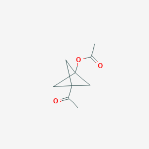 molecular formula C9H12O3 B8220495 (3-Acetyl-1-bicyclo[1.1.1]pentanyl) acetate 