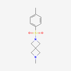 molecular formula C13H18N2O2S B8220531 6-Methyl-2-(4-methylphenyl)sulfonyl-2,6-diazaspiro[3.3]heptane 