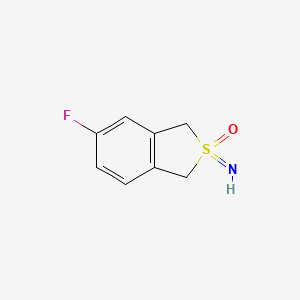 molecular formula C8H8FNOS B8220584 5-Fluoro-2-imino-1,3-dihydro-2-benzothiophene 2-oxide 