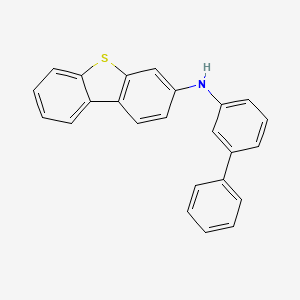 molecular formula C24H17NS B8220701 N-[1,1'-Biphenyl]-3-YL-3-dibenzothiophenamine 