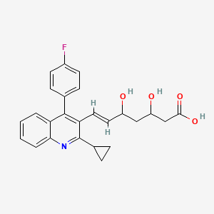 molecular formula C25H24FNO4 B8220717 3,5-Dihydroxy-7-[2-cyclopropyl-4-(4-fluorophenyl)-3-quinolinyl]-6-heptenoic acid 
