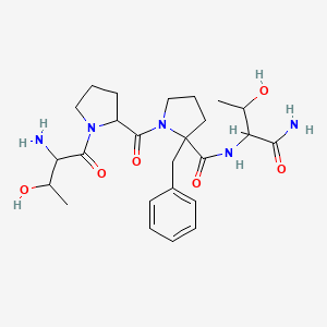 1-[1-(2-amino-3-hydroxybutanoyl)pyrrolidine-2-carbonyl]-N-(1-amino-3-hydroxy-1-oxobutan-2-yl)-2-benzylpyrrolidine-2-carboxamide