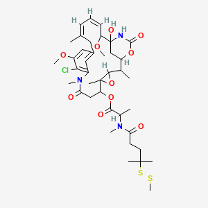 molecular formula C39H56ClN3O10S2 B8220750 Maytansine, N2'-deacetyl-N2'-[4-methyl-4-(methyldithio)-1-oxopentyl]- 