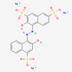 molecular formula C20H13N2Na3O11S3 B8220761 Trisodium;3-hydroxy-4-[2-(2-hydroxy-4-sulfonatonaphthalen-1-yl)hydrazinyl]naphthalene-2,7-disulfonate 