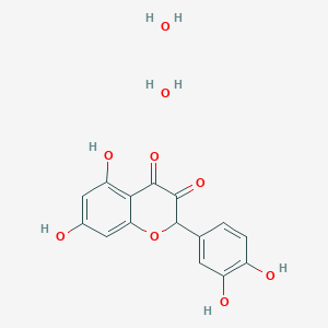 molecular formula C15H14O9 B8220769 2-(3,4-Dihydroxyphenyl)-5,7-dihydroxychromene-3,4-dione;dihydrate 