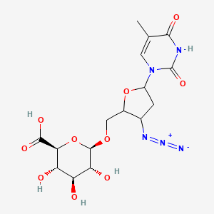 (2S,3S,4S,5R,6R)-6-[[3-azido-5-(5-methyl-2,4-dioxopyrimidin-1-yl)oxolan-2-yl]methoxy]-3,4,5-trihydroxyoxane-2-carboxylic acid