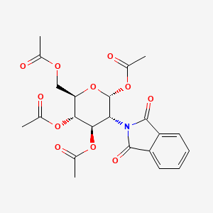 molecular formula C22H23NO11 B8220800 [(2R,3S,4R,5R,6R)-3,4,6-triacetyloxy-5-(1,3-dioxoisoindol-2-yl)oxan-2-yl]methyl acetate 