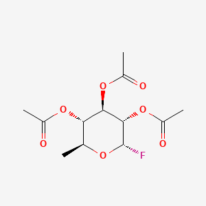 molecular formula C12H17FO7 B8220838 [(2S,3S,4R,5S,6S)-4,5-diacetyloxy-6-fluoro-2-methyloxan-3-yl] acetate 