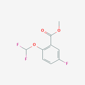 molecular formula C9H7F3O3 B8220866 Methyl 2-(difluoromethoxy)-5-fluorobenzoate 