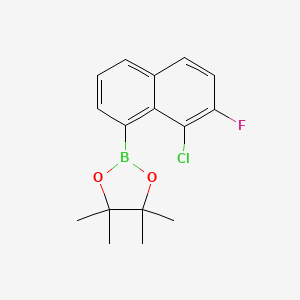 molecular formula C16H17BClFO2 B8220917 2-(8-Chloro-7-fluoronaphthalen-1-yl)-4,4,5,5-tetramethyl-1,3,2-dioxaborolane 