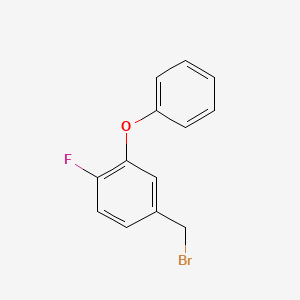molecular formula C13H10BrFO B8220928 4-(Bromomethyl)-1-fluoro-2-phenoxybenzene CAS No. 68359-55-7