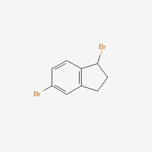 molecular formula C9H8Br2 B8220996 1,5-Dibromo-2,3-dihydro-1H-indene 