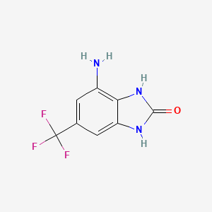 molecular formula C8H6F3N3O B8221080 4-Amino-6-trifluoromethyl-1,3-dihydro-benzoimidazol-2-one 
