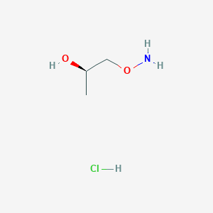 molecular formula C3H10ClNO2 B8221091 (2R)-1-aminooxypropan-2-ol;hydrochloride 