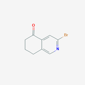 molecular formula C9H8BrNO B8221125 3-Bromo-7,8-dihydroisoquinolin-5(6H)-one 