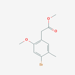 molecular formula C11H13BrO3 B8221132 Methyl 4-Bromo-2-methoxy-5-methylphenylacetate 