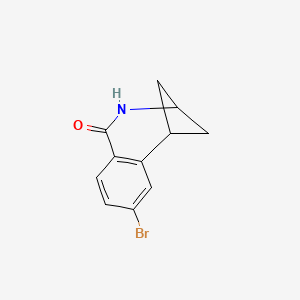 molecular formula C11H10BrNO B8221142 7-Bromo-2,3,4,5-tetrahydro-1H-3,5-methanobenzo[C]azepin-1-one 