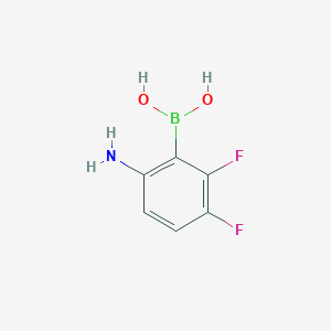 molecular formula C6H6BF2NO2 B8221148 2-Amino-5,6-difluorophenylboronic acid 