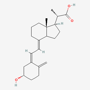 molecular formula C22H32O3 B8221193 (2S)-2-[(1R,4E,7aR)-4-[(2Z)-2-[(5S)-5-hydroxy-2-methylidenecyclohexylidene]ethylidene]-7a-methyl-2,3,3a,5,6,7-hexahydro-1H-inden-1-yl]propanoic acid 