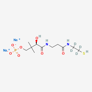 disodium;[(3R)-3-hydroxy-2,2-dimethyl-4-oxo-4-[[3-oxo-3-[(1,1,2,2-tetradeuterio-2-sulfanylethyl)amino]propyl]amino]butyl] phosphate