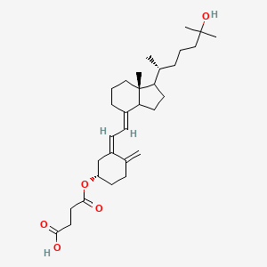 molecular formula C31H48O5 B8221249 4-[(1S,3Z)-3-[(2E)-2-[(7aR)-1-[(2R)-6-hydroxy-6-methylheptan-2-yl]-7a-methyl-2,3,3a,5,6,7-hexahydro-1H-inden-4-ylidene]ethylidene]-4-methylidenecyclohexyl]oxy-4-oxobutanoic acid 
