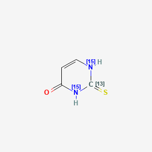 molecular formula C4H4N2OS B8221264 2-Thiouracil-13C,15N2 
