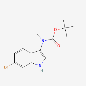 molecular formula C14H17BrN2O2 B8221273 Tert-butyl (6-bromo-1H-indol-3-yl)(methyl)carbamate 