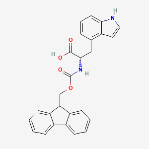 molecular formula C26H22N2O4 B8221293 (2S)-2-({[(9H-fluoren-9-yl)methoxy]carbonyl}amino)-3-(1H-indol-4-yl)propanoicacid 