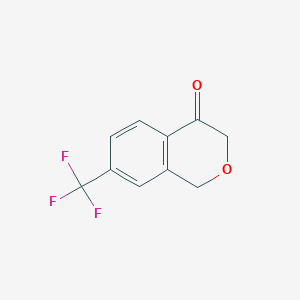 molecular formula C10H7F3O2 B8221308 7-(trifluoromethyl)-3,4-dihydro-1H-2-benzopyran-4-one 