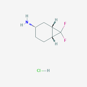 rel-(1S,3S,6R)-7,7-difluoronorcaran-3-amine;hydrochloride