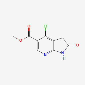 molecular formula C9H7ClN2O3 B8221316 Methyl 4-chloro-2-oxo-1,3-dihydropyrrolo[2,3-b]pyridine-5-carboxylate 