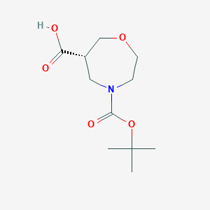 molecular formula C11H19NO5 B8221337 (6S)-4-tert-butoxycarbonyl-1,4-oxazepane-6-carboxylic acid 