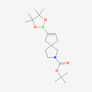 molecular formula C19H32BNO4 B8221339 Tert-butyl 7-(tetramethyl-1,3,2-dioxaborolan-2-yl)-2-azaspiro[4.4]non-7-ene-2-carboxylate 