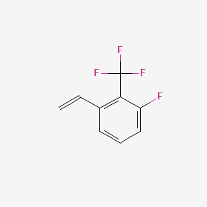 molecular formula C9H6F4 B8221375 1-Fluoro-2-(trifluoromethyl)-3-vinylbenzene 