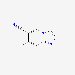 molecular formula C9H7N3 B8221397 7-Methylimidazo[1,2-a]pyridine-6-carbonitrile CAS No. 952566-05-1