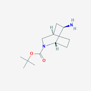 molecular formula C12H22N2O2 B8221399 tert-butyl (1S,4R,6R)-rel-6-amino-2-azabicyclo[2.2.2]octane-2-carboxylate 