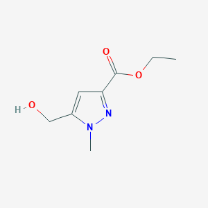 molecular formula C8H12N2O3 B8221417 Ethyl 5-(hydroxymethyl)-1-methyl-1H-pyrazole-3-carboxylate 