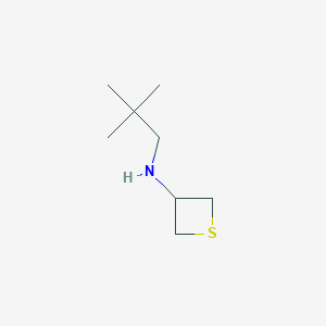 molecular formula C8H17NS B8221420 N-Neopentylthietan-3-amine 