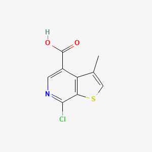 molecular formula C9H6ClNO2S B8221431 7-Chloro-3-methylthieno[2,3-c]pyridine-4-carboxylic acid 
