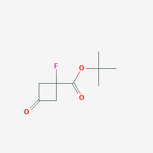 molecular formula C9H13FO3 B8221454 Tert-butyl 1-fluoro-3-oxocyclobutane-1-carboxylate 