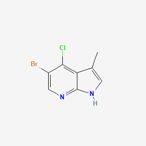 molecular formula C8H6BrClN2 B8221517 5-bromo-4-chloro-3-methyl-1H-pyrrolo[2,3-b]pyridine 